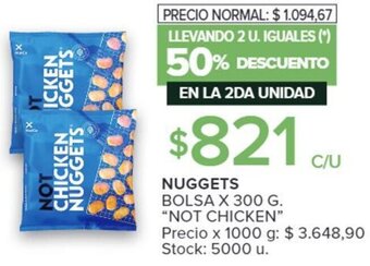 Carrefour Market NUGGETS BOLSA X 300 G. "NOT CHICKEN" oferta