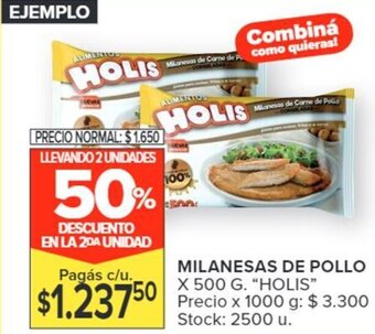 Carrefour Market MILANESAS DE POLLO X 500 G. "HOLIS" oferta