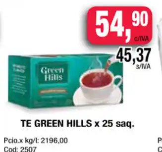 Maxiconsumo Green Hills Te x 25saq oferta