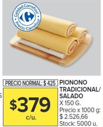 Carrefour Market PIONONO TRADICIONAL/ SALADO X 150 G. oferta