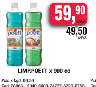Maxiconsumo Poett Limp. x 900cc oferta