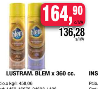 Maxiconsumo Blem Lustram x 360cc oferta