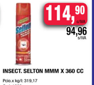 Maxiconsumo Selton Insect. MMM x 360cc oferta