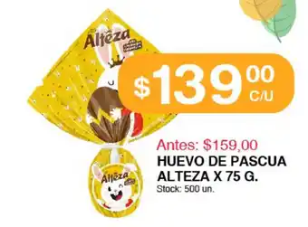 Supermercados Tadicor Alteza Huevo de Pascua x 75g oferta