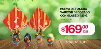 Supermercados Tadicor Varicor Huevo de Pascua Decorado con Glasé x 120g oferta