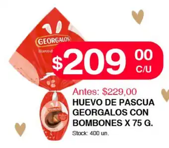 Supermercados Tadicor Georgalos Huevo de Pascua con Bombones x 75g oferta