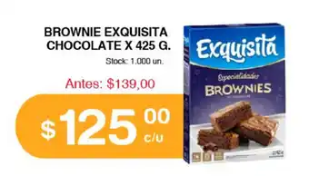 Supermercados Tadicor Exquisita Brownie Chocolate x 425g oferta