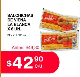 Supermercados Tadicor La Blanca Salchichas de Viena x 6 Un. oferta