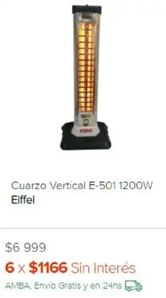 Megatone Cuarzo Vertical E-501 1200W Eiffel oferta