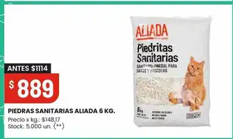 Changomas Piedras sanitarias aliada 6 kg oferta
