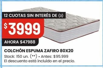 Changomas Colchón espuma zafiro 80x20 oferta