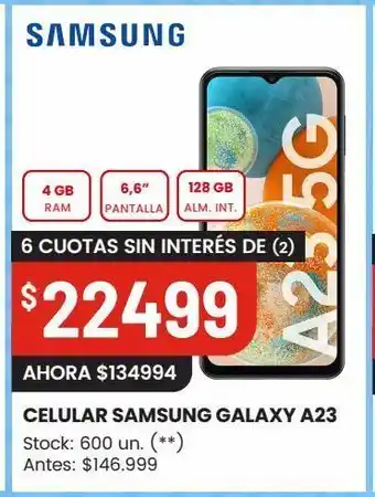 Changomas Celular samsung galaxy a23 oferta