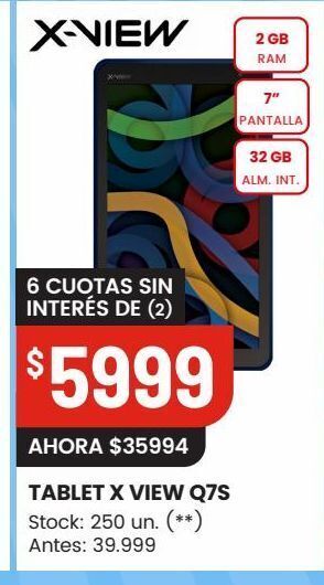 Changomas Tablet x view q7s oferta