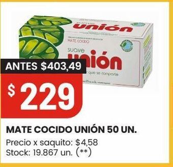 Changomas Mate cocido unión 50 un oferta