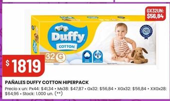 Changomas Pañales duffy cotton hiperpack oferta