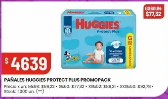 Changomas Pañales huggies protect plus promopack oferta