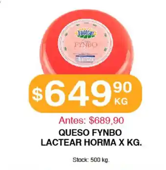 Supermercados Tadicor Lactear Queso Fynbo Horma x kg oferta