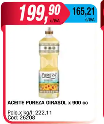 Maxiconsumo Pureza Aceite Girasol x 900cc oferta
