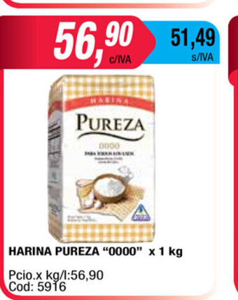 Maxiconsumo Pureza Harina 0000 x 1kg oferta