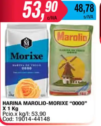 Maxiconsumo Marolio-Morixe Harina 0000 x 1kg oferta