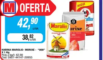 Maxiconsumo Harina Marolio-Morixe 000x1kg oferta