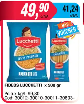 Maxiconsumo Lucchetti Fideos x 500gr oferta