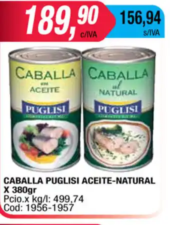Maxiconsumo Caballa Puglisi Aceite-Natural x380gr oferta