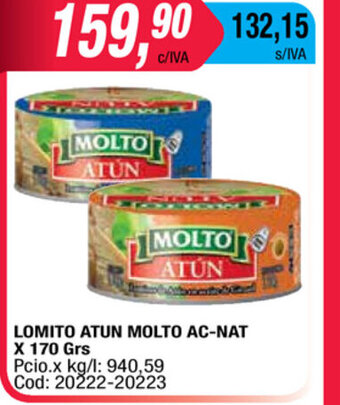 Maxiconsumo Molto Lomito Atun AC-NAT x 170grs oferta