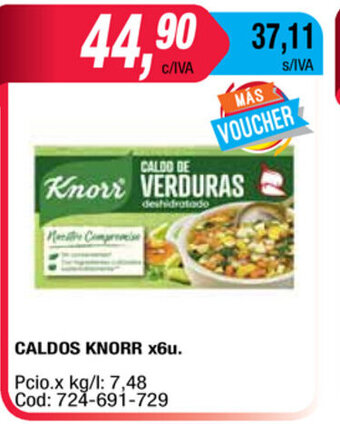 Maxiconsumo Knorr Caldos x 6u oferta