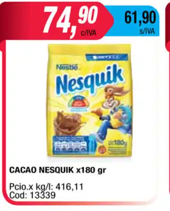 Maxiconsumo Nesquik Cacao x 180gr oferta