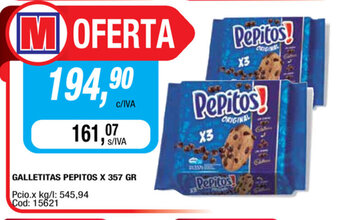 Maxiconsumo Galletitas Pepitos x 357gr oferta