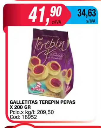 Maxiconsumo Terepin Pepas Galletitas x 200gr oferta