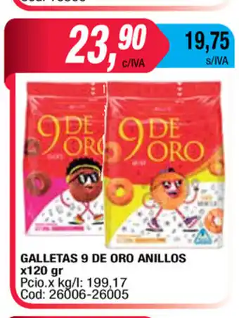 Maxiconsumo Galletitas 9 De Oro Anillos x 120gr oferta