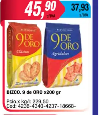 Maxiconsumo Bizc 9 de Oro x 200gr oferta