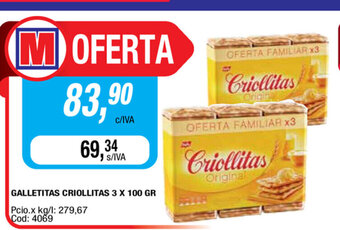 Maxiconsumo Galletitas Criollitas 3 x 100gr oferta