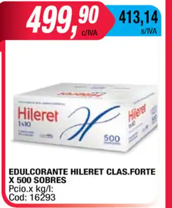 Maxiconsumo Edulcorante Hileret Clas. Forte x 500sobres oferta