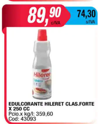 Maxiconsumo Hileret Edulcorante Clas. Forte x 250cc oferta