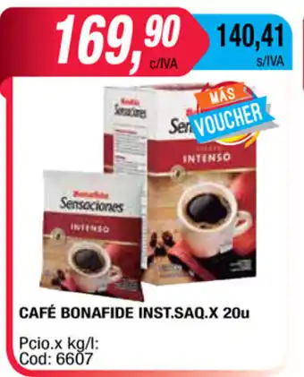 Maxiconsumo Bonafide Café Inst.Saq x 20u oferta