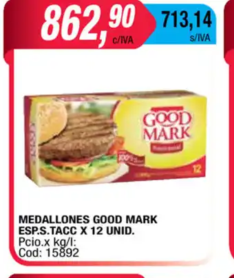 Maxiconsumo Good Mark Medallones Esp.Tacc x 12 unid oferta