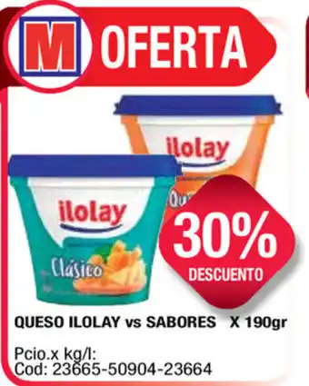 Maxiconsumo Ilolay Queso Vs Sabores x 190gr oferta