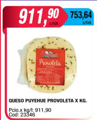 Maxiconsumo Queso Puyehue Provoleta x kg oferta