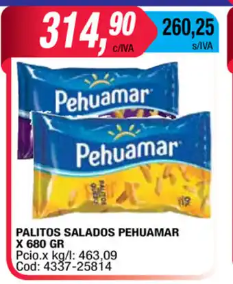 Maxiconsumo Pehuamar Palitos Salados x 680gr oferta