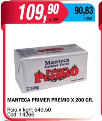 Maxiconsumo Manteca Primer Premio x 200gr oferta