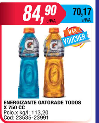 Maxiconsumo Energizante Gatorade Todos x 750cc oferta