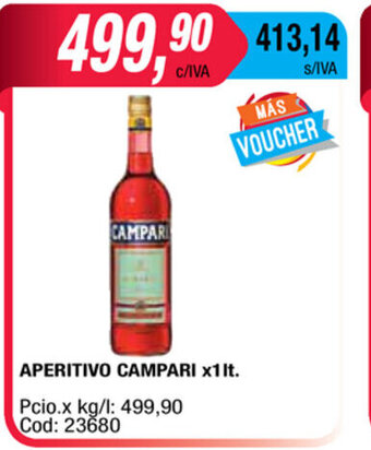 Maxiconsumo Aperitivo Campari x 1lt oferta