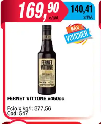 Maxiconsumo Fernet Vittone x 450cc oferta