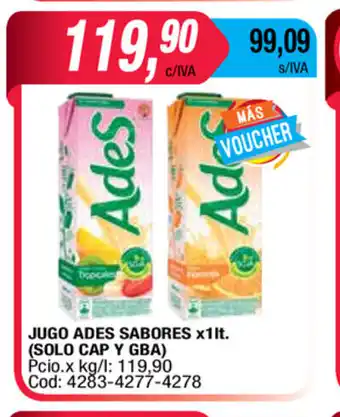 Maxiconsumo Ades Jugo Sabores x 1lt oferta