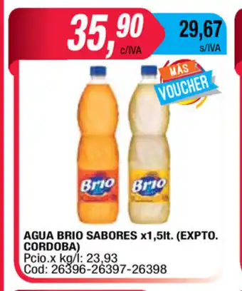 Maxiconsumo Brio Agua Sabores x 1,5lt oferta