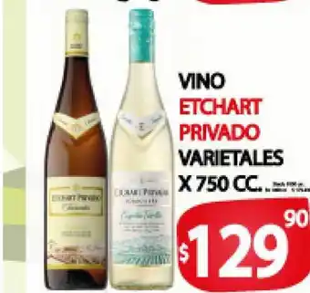 Supermercados Mariano Max Etchart Privado Vino Varietales x 750cc oferta
