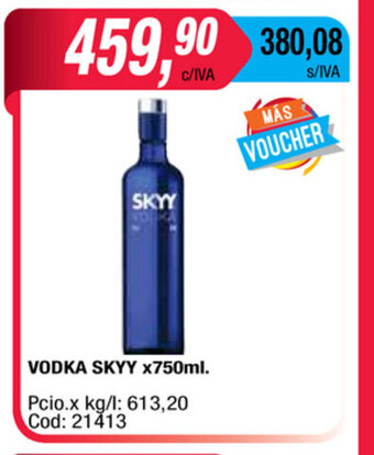 Maxiconsumo Vodka Skyy x 750ml oferta